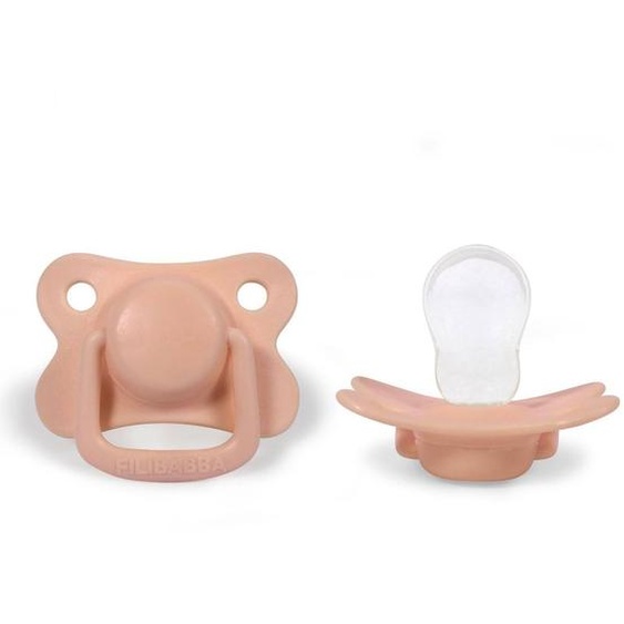 Lot De 2 Sucettes Anatomique En Silicone Pêche