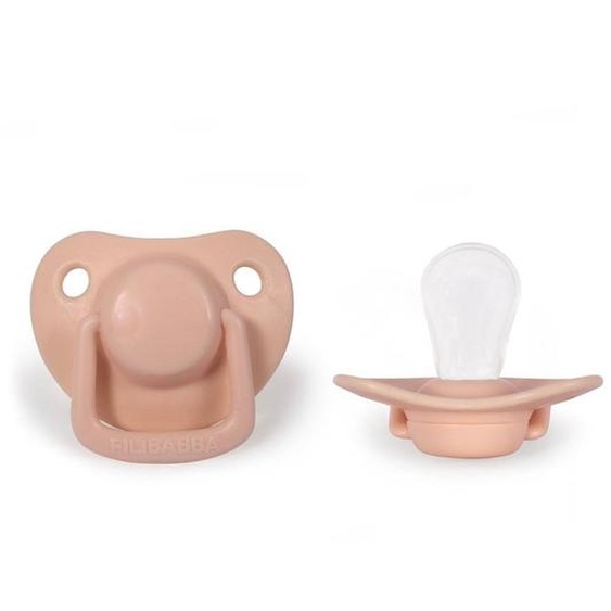 Lot De 2 Sucettes Anatomique En Silicone Pêche
