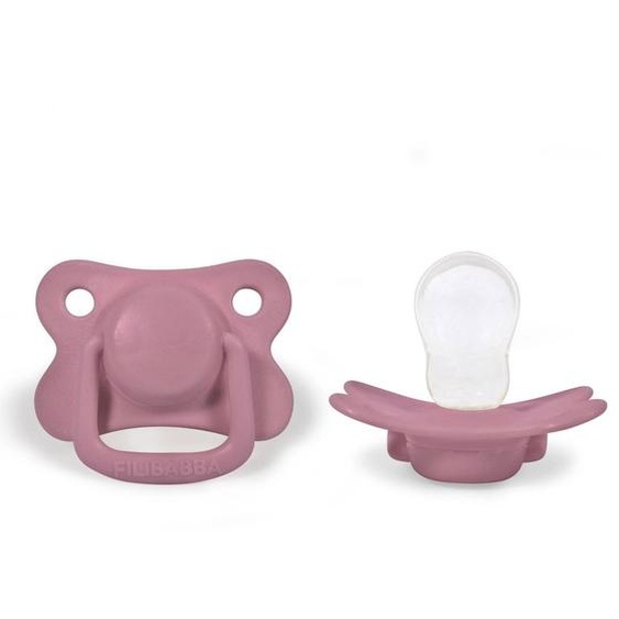 Lot De 2 Sucettes Anatomique En Silicone Vieux Rose