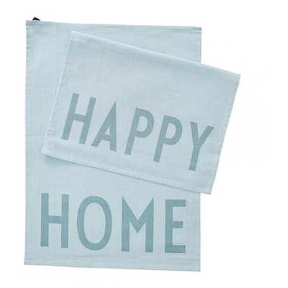 Lot de 2 torchons Happy & Home