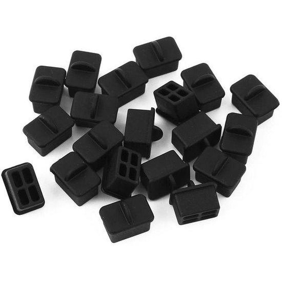 Lot de 20 cales en silicone pour connecteurs SFP-A, couleur noire