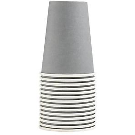 Lot de 20 - PRONAPPE 15 Gobelets en carton, 20 cl - Gris