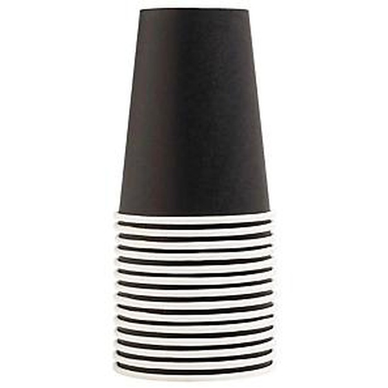 Lot de 20 - PRONAPPE 15 Gobelets en carton, 20 cl - Noir