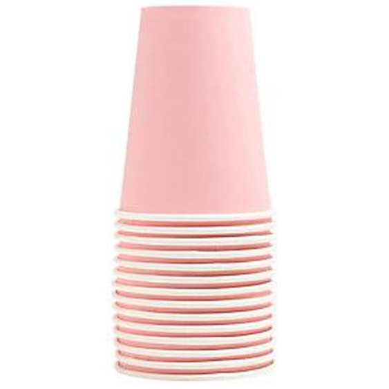Lot de 20 - PRONAPPE 15 Gobelets en carton, 20 cl - Rose