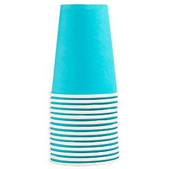 Lot de 20 - PRONAPPE 15 Gobelets en carton, 20 cl - Turquoise