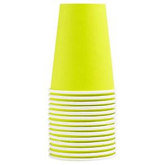 Lot de 20 - PRONAPPE 15 Gobelets en carton, 20 cl - Vert kiwi