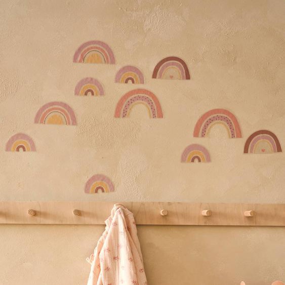 Lot de 20 stickers Arc-en-ciel rose