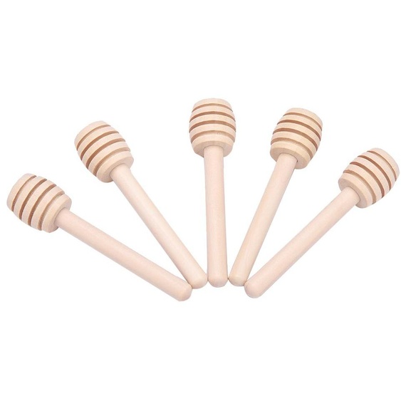 Lot de 24 bâtonnets en bois pour miel, confiture, sirop et autres nappages – Accessoires de cuisine (8 cm)