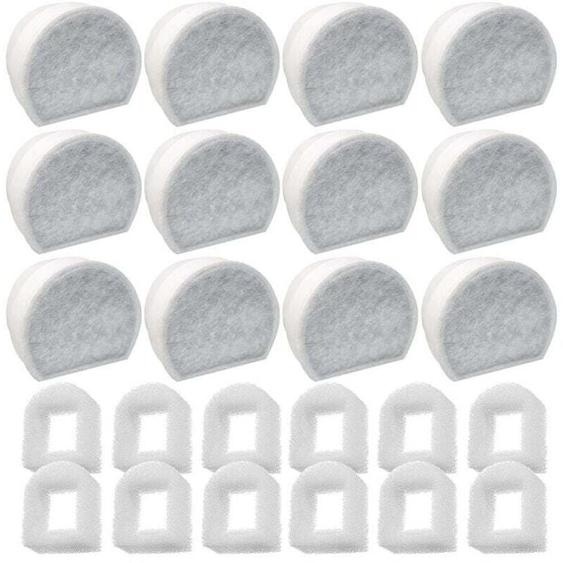 [JAMAIS UTILISÉ] Lot de 24 Préfiltres en Mousse et Filtre à Carbone Compatible avec PetSafe Drinkwell Fountain INOX 360 Avalon Pagoda Seascape et