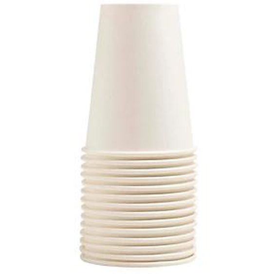 Lot de 25 - PRONAPPE 50 Gobelets en carton, 20 cl - Blanc