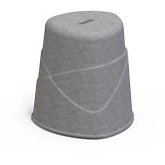 Lot de 3 - Alba Tabouret Nimbo écologique en PET Empilable - Hauteur 48 cm - Gris