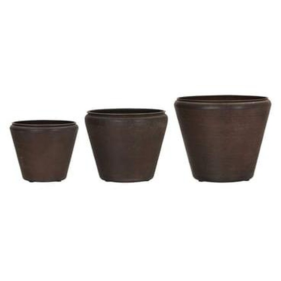 Lot de 3 cache-pots en métal Funnel