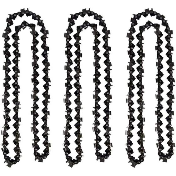 Lot de 3 Chaîne de tronçonneuse de 50 cm 0.325 1,5 mm 76 maillons dentraînement - compatible avec Timberpro 62CC, Hyundai et autres