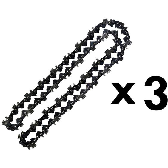 Lot de 3 chaînes 72 maillons pour tronçonneuse