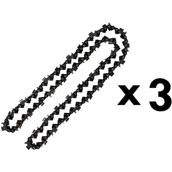 Lot de 3 chaînes 76 maillons pour tronçonneuse