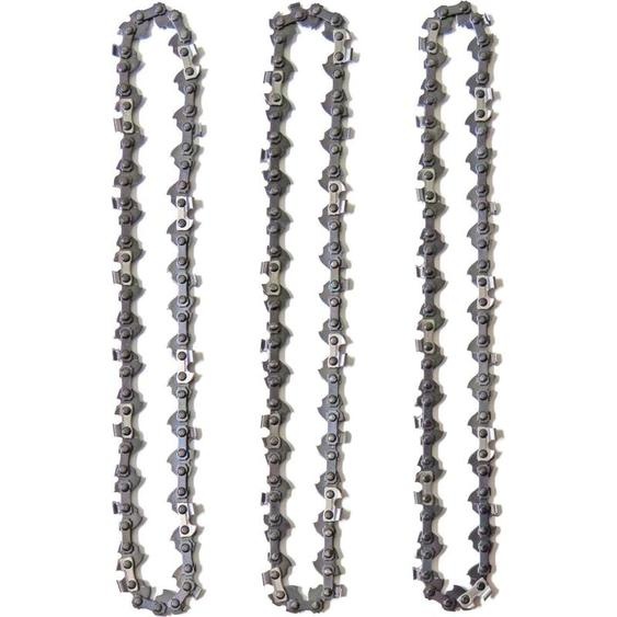 Lot de 3 Chaînes de Tronçonneuse pour Guide-Chaîne de 14 (35 cm), 52 Maillons dEntraînement, Faible Rebond, Compatibles avec Husqvarna, McCulloch,