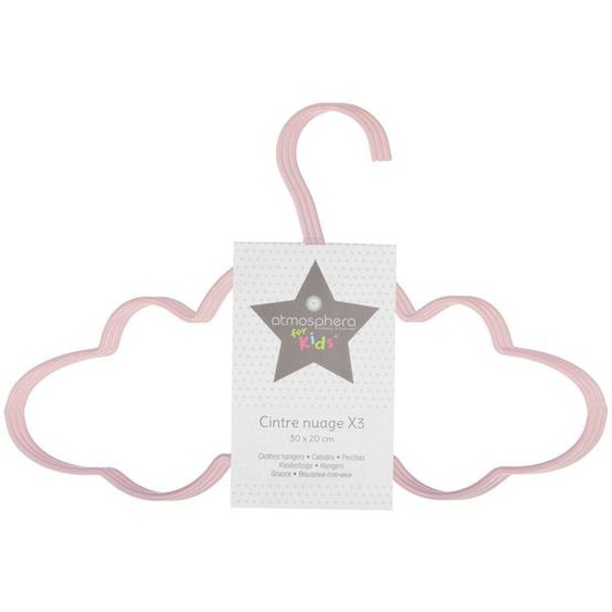 Lot De 3 Cintres Nuage Enfant Rose
