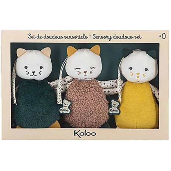 Lot De 3 Doudous Stimuli Jaune, Vieux Rose, Crème