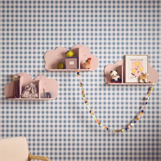 Lot De 3 Étagères Murales Nuage Pour Chambre Enfant Rose