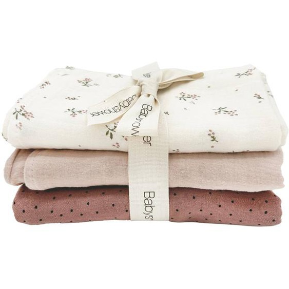 Lot De 3 Langes Ecru, Vert, Rose