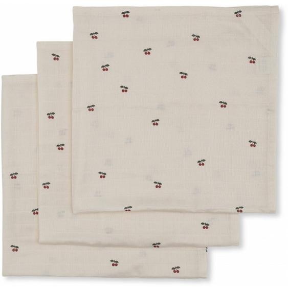 Lot De 3 Langes En Mousseline Lemon (65 X 65 Cm) Rose, Rouge, Vert