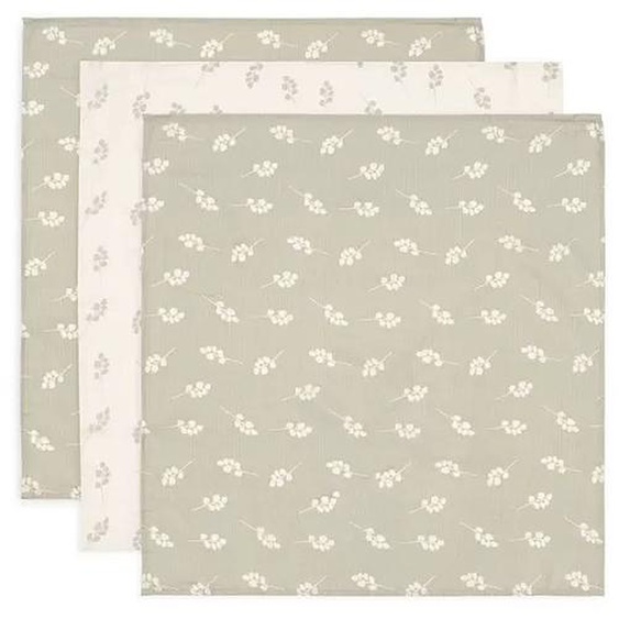 Lot De 3 Langes Gaze De Coton Small Twig Vert