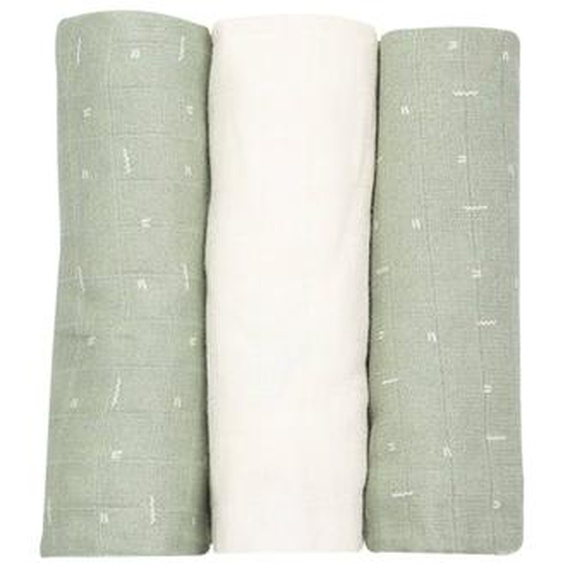 Lot De 3 Langes Motifs Graphiques Vert