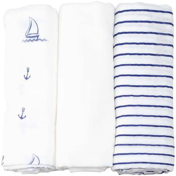 Lot De 3 Langes Pour Bébé Bleu