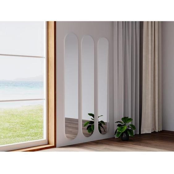 Lot de 3 miroirs muraux ovales - L. 30 x H. 175 cm - KANXI