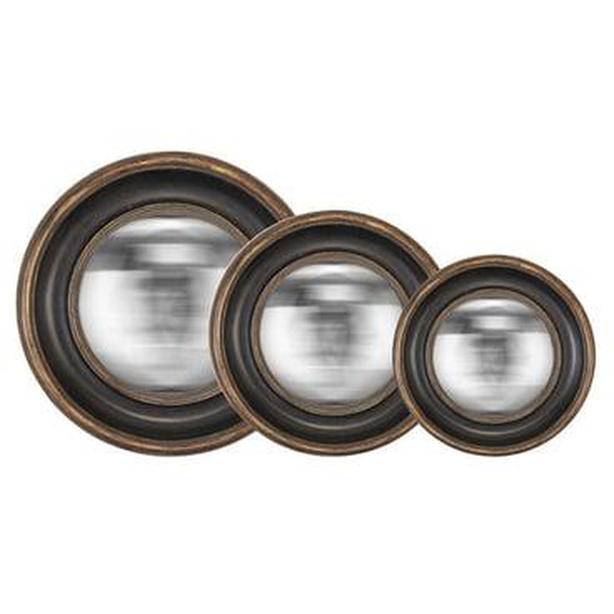 Lot de 3 miroirs ronds convexes