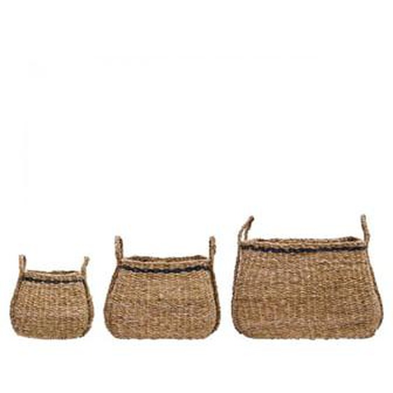 Lot de 3 paniers  en jonc de mer Laine