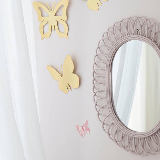 Lot de 3 papillons en laiton dore