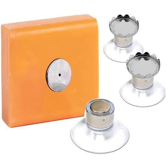 Porte Savon - Magique - Lot de 3 - Ventouse Puissante - Fixation sans Perçage - Écologique