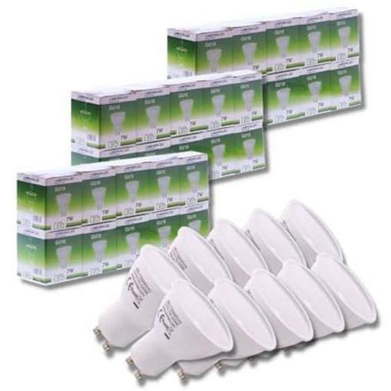 Lot de 30 ampoules LED GU10 7W (équivalent à 50W), Blanc froid 6000K, 650 Lumens, ampoules à économie dénergie, non dimmable