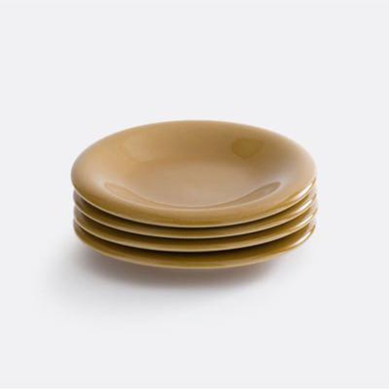 Lot de 4 assiettes à dessert, grès émaillé, Toria
