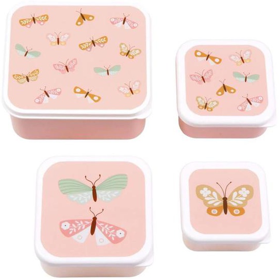 Lot De 4 Boîtes À Goûter Rose