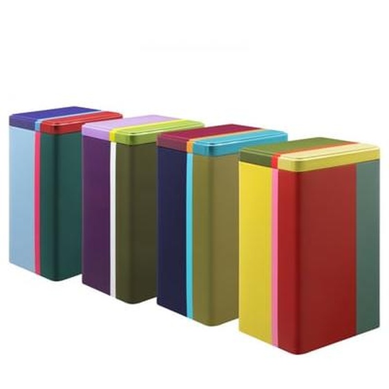 Lot de 4 boîtes en métal Yara