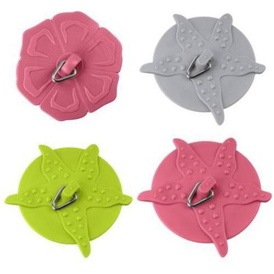 Lot de 4 bouchons de lavabo universels Fackelmann Tecno