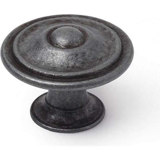 Lot de 4 boutons de meuble Rond zamak vieilli H.26 x l.35 x P.35 mm