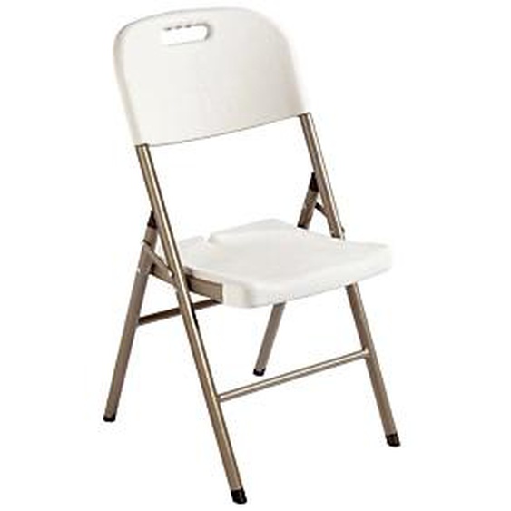 Lot de 4 - Chaise pliante en polyéthylène - Gris