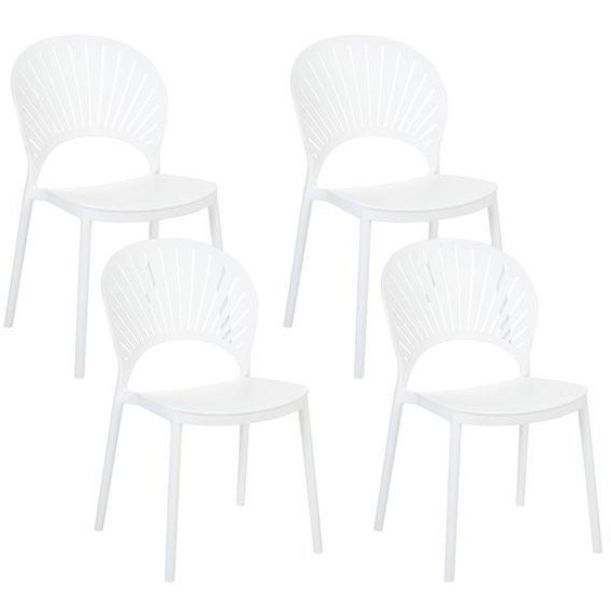 Lot de 4 chaises blanc OSTIA