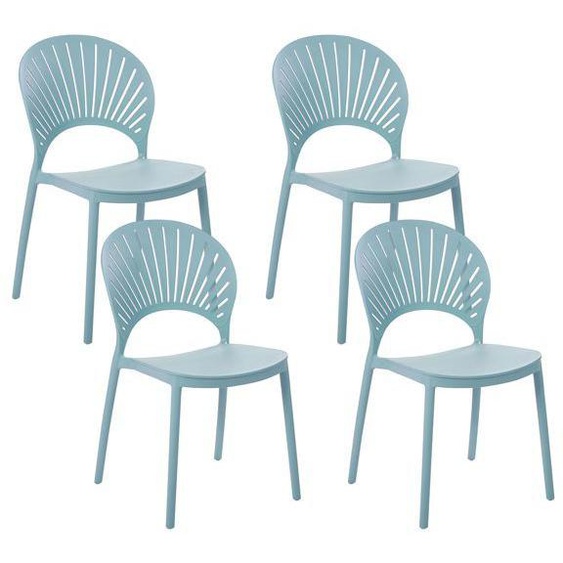Lot de 4 chaises bleu clair OSTIA