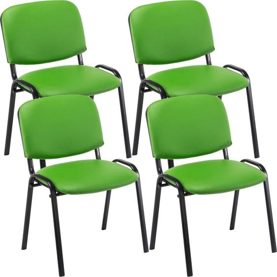 lot de 4 chaises visiteurs Ken similicuir