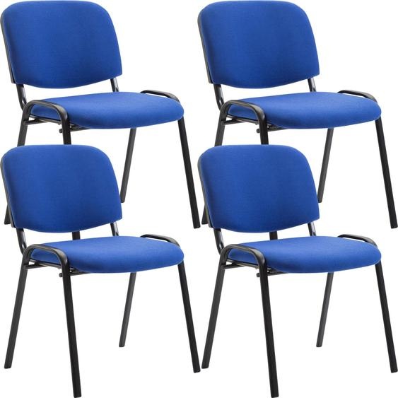 lot de 4 chaises visiteurs Ken tissu