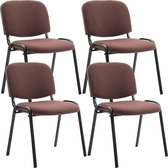 lot de 4 chaises visiteurs Ken tissu
