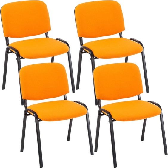 lot de 4 chaises visiteurs Ken tissu