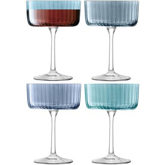 Lot de 4 coupes à champagne - Gems - 23 cl - Bleu saphir
