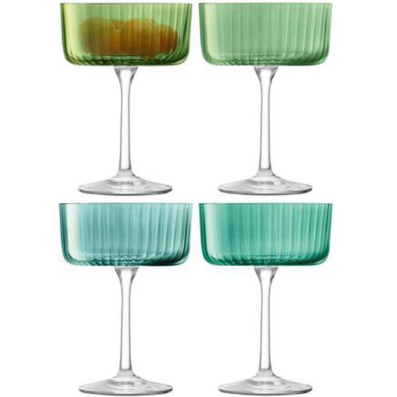 Lot de 4  coupes à champagne Gems - 23 cl - Vert Jade