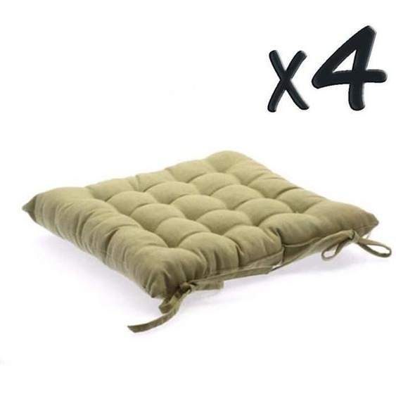 Lot de 4 Coussins de chaise en coton Lin, 38 x ...