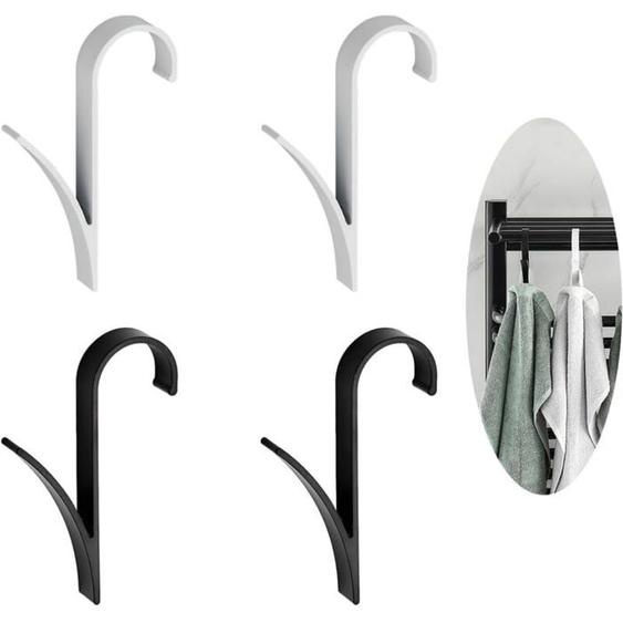 Lot de 4 crochets pour radiateur en aluminium porte-serviettes pour salle de bain couleurs multiples LARGEIGHT
